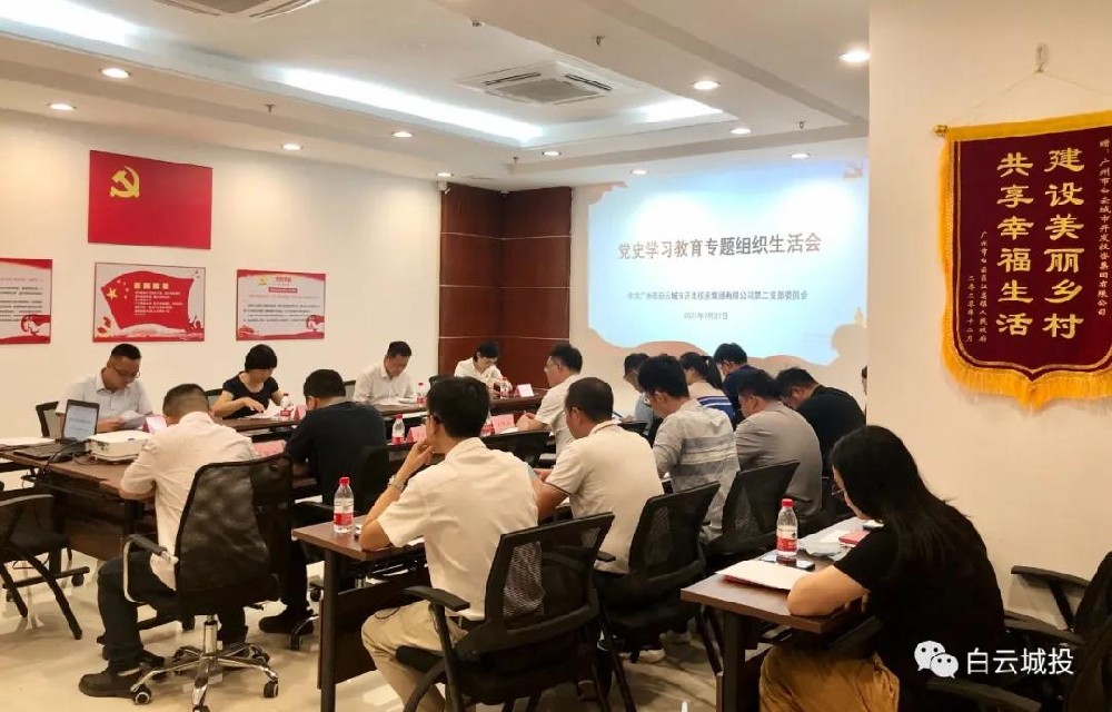 区委党史学习教育第五巡回指导组到球盟会体育集团督导党史学习教育专题组织生活会